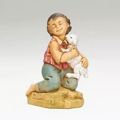 12" Scale David the Kneeling Boy Figurine - Fontanini