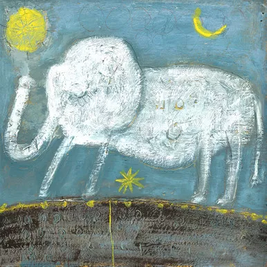 12" x 12" Baby Elephant Small Print by Sugarboo Designs