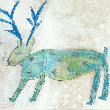 12" x 12" Elk Small Print by Sugarboo Designs