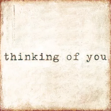 12" x 12" Thinking Of You Small Print by Sugarboo Designs