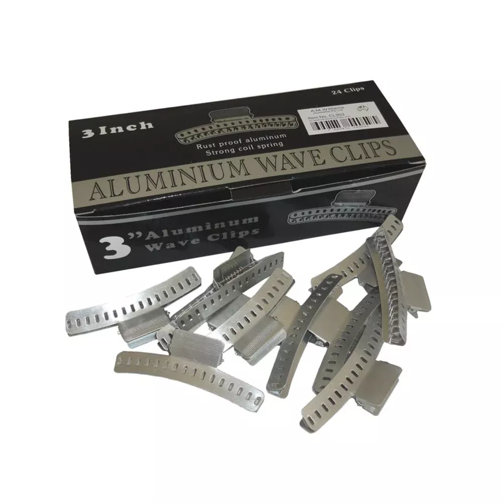 3 Inch Aluminium Wave Clips (24 Pack)