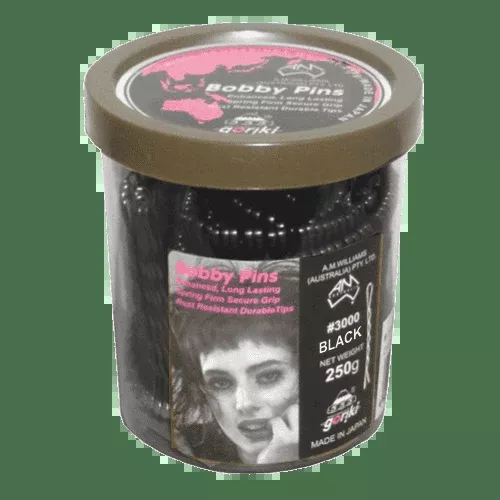 #555 BOBBY PIN BLACK 1.5" TUB 250g