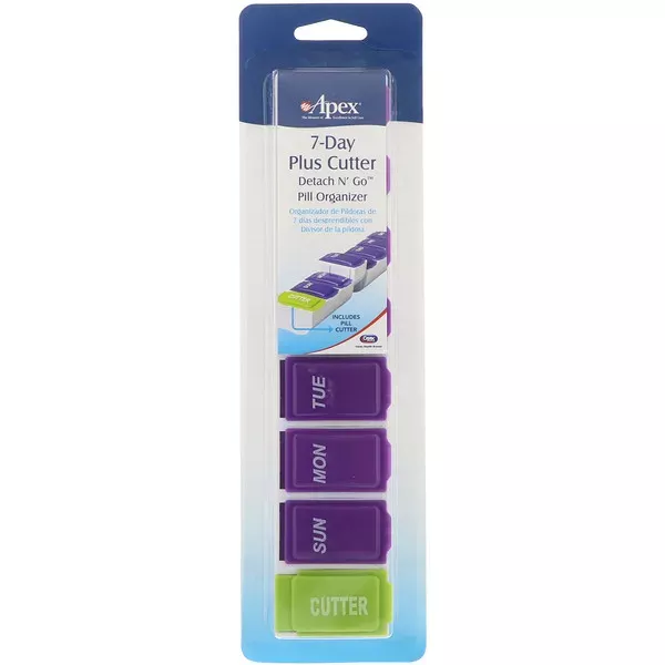 7 Day Plus Cutter Detach N' GO Pill Organizer
