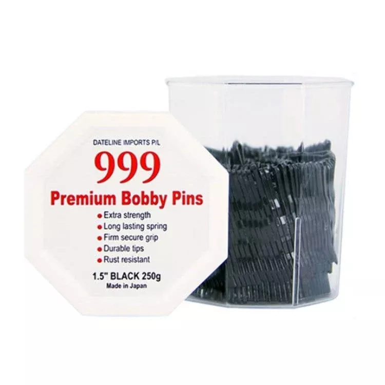999 Bobby Pins Small 1.5" Black