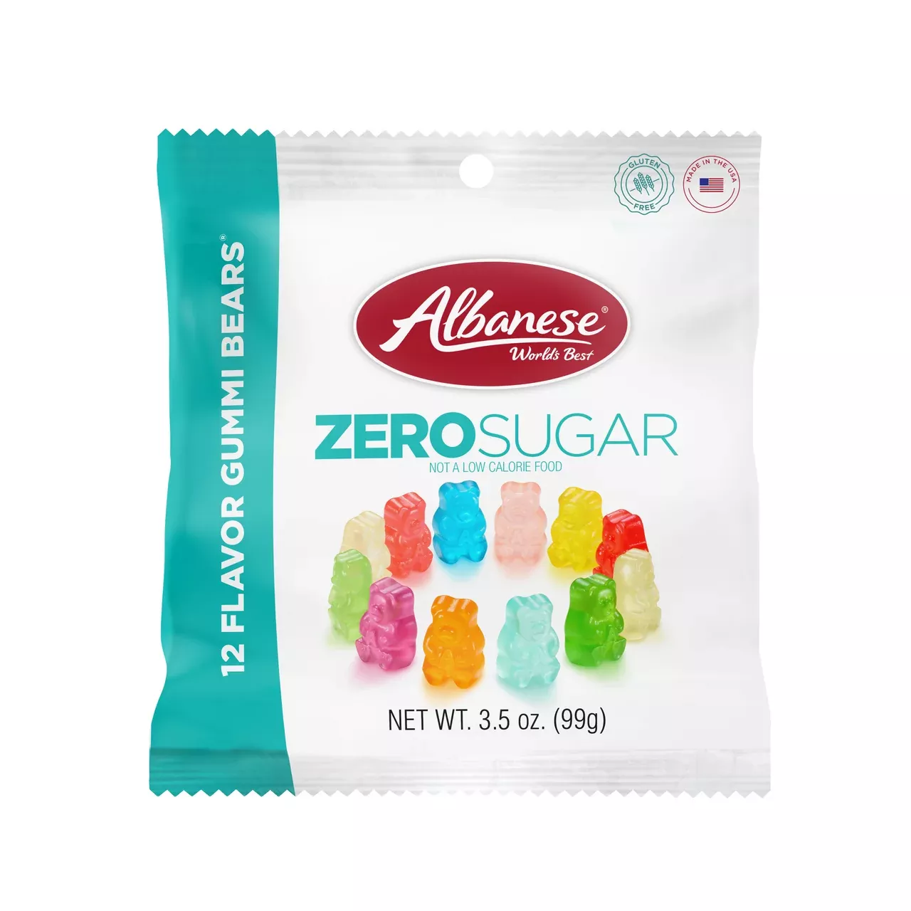 Albanese World's Best Sugar Free 12 Flavor Gummi Bears 3.5 oz