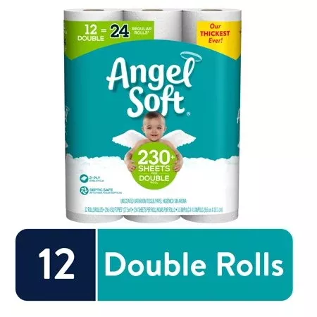 Angel Soft Toilet Paper - 12 Mega Rolls = 24 Regular Rolls