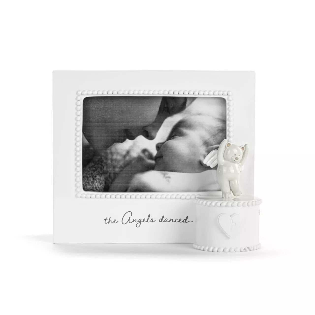 Angels Danced Cream Bear Musical Frame