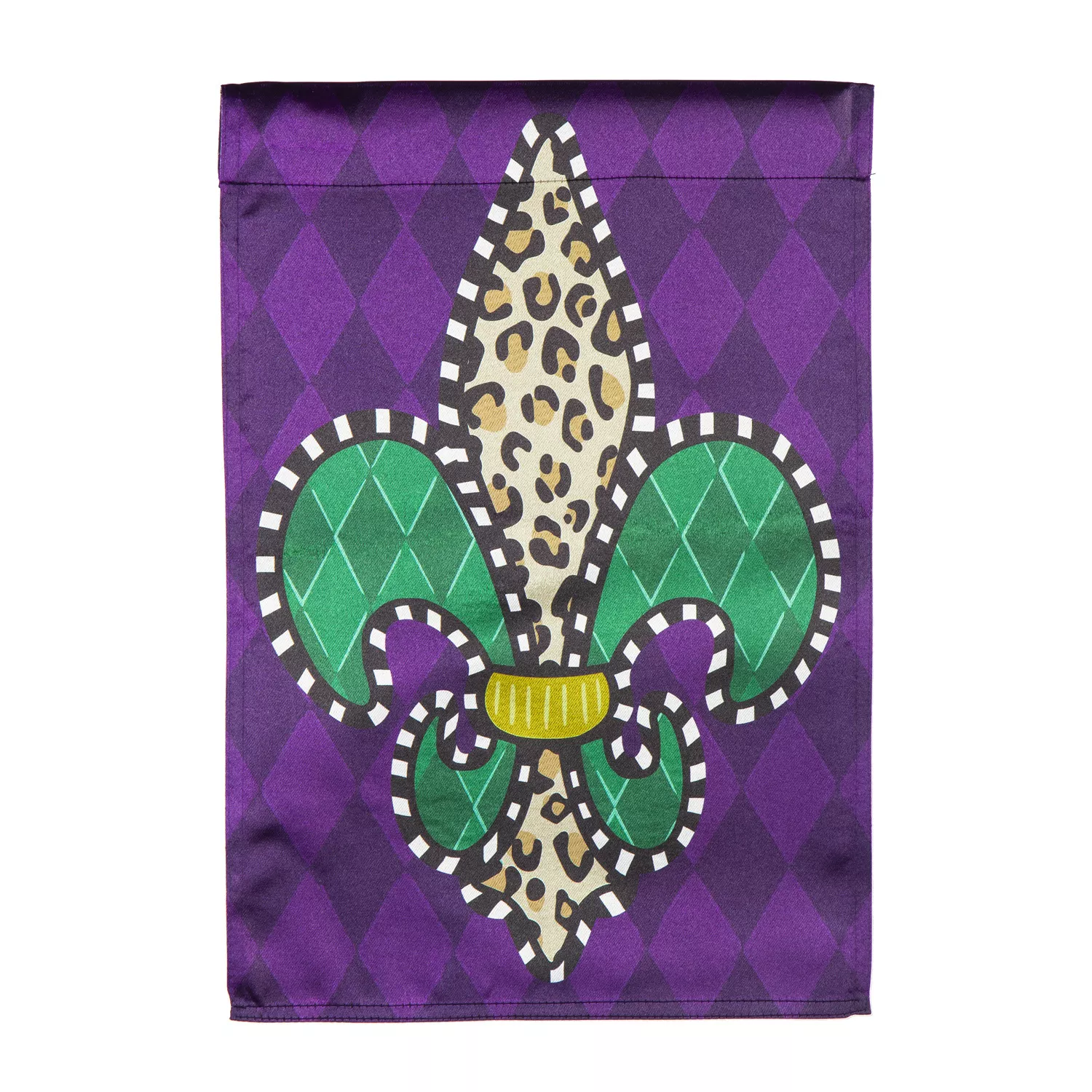 Animal Print Fleur De Lis House Lustre Flag