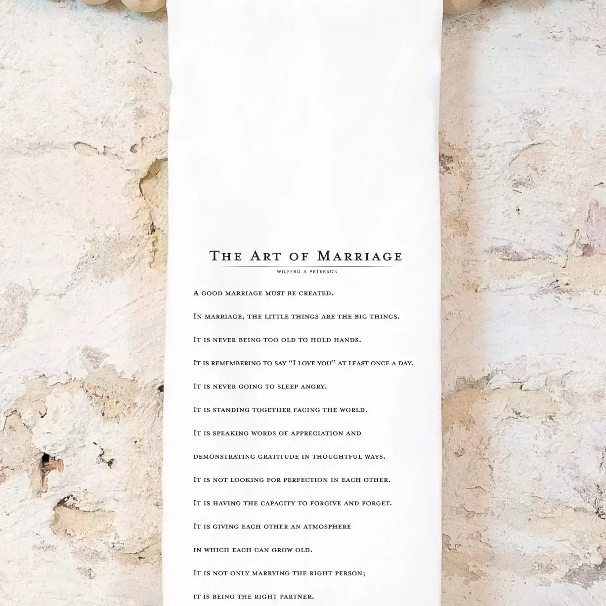 Art of Marriage Tea Towel