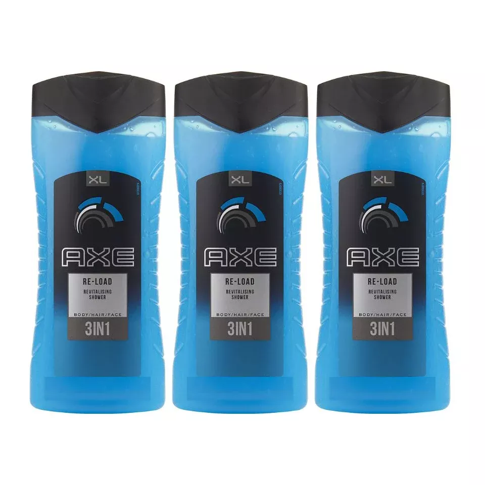 AXE Re-Load Body Wash (3 in 1) 400 ml Men "3-PACK"