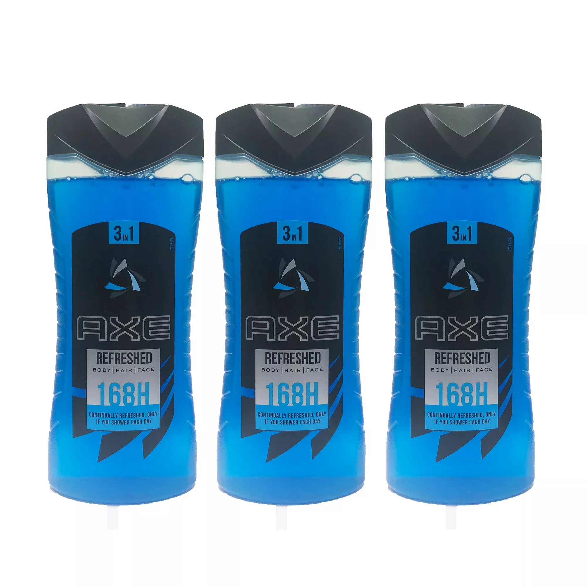 AXE Refreshed 168H Shower Gel 400 ml Men "3-PACK"