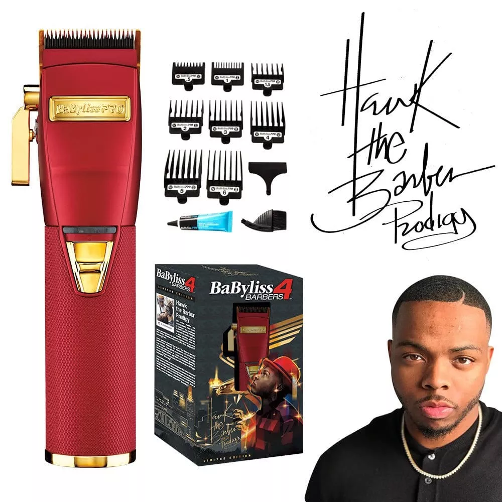 BaBylissPRO Red FX Lithium Clippers | Barbers Influencer Collection