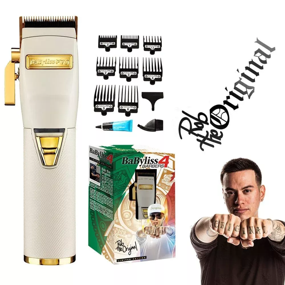 BaBylissPRO White FX Lithium Clippers | Barbers Influencer Collection