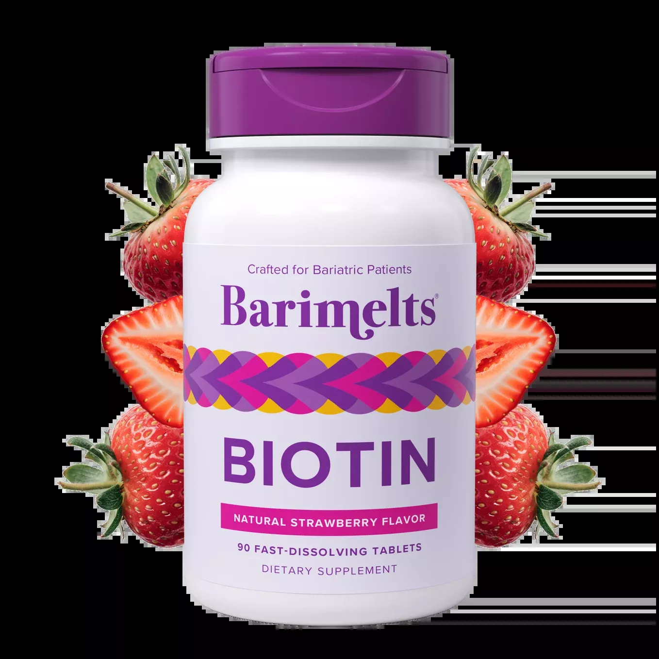 BariMelts Biotin (5,000 mcg) 90 Fast-Dissolving Tablets - Natural Strawberry Flavor