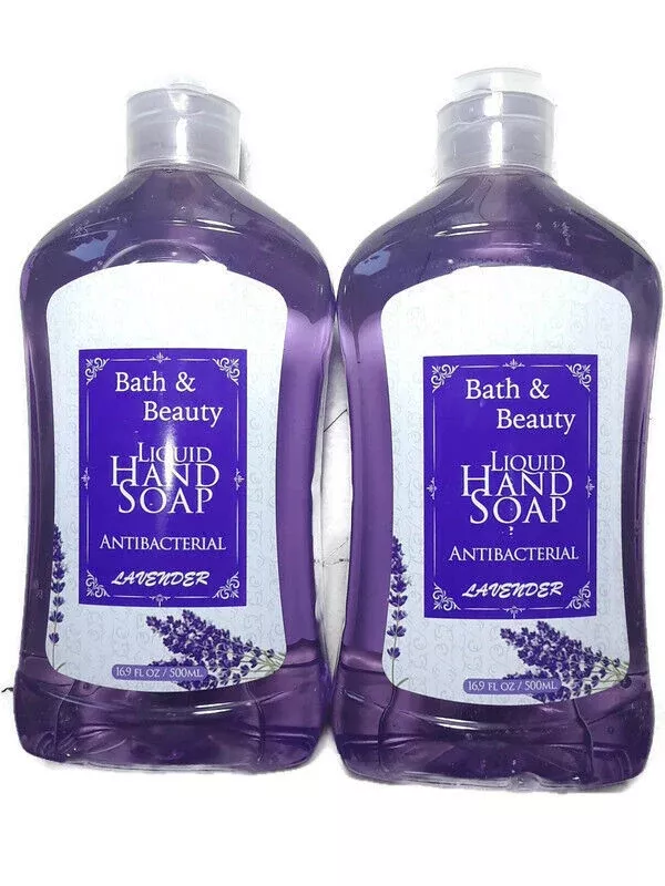Bath & Beauty Liquid Hand Soap Antibacterial Lavender 16.9 oz "2-PACK"