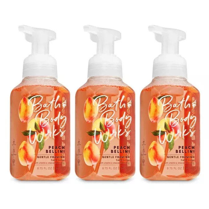 Bath & Body Works Hand Soap Foam Peach Bellini 8.75 oz 259 ml "3-PACK"