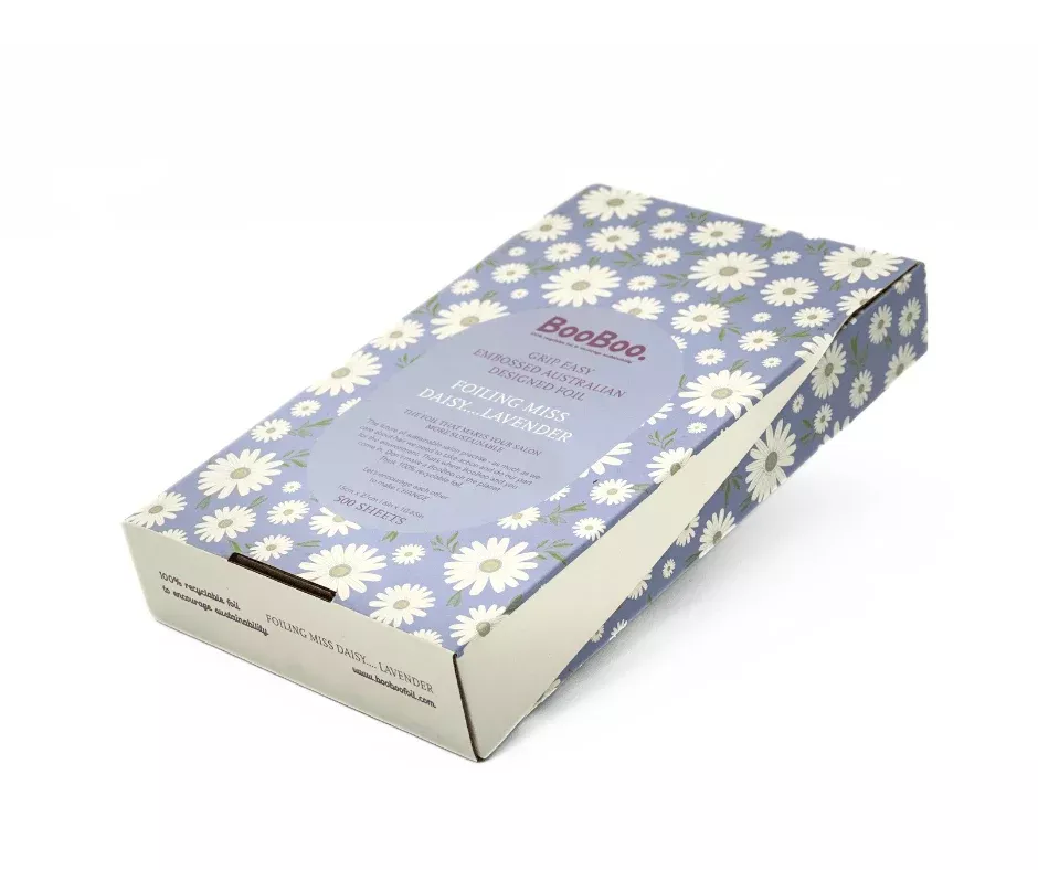 Boo Boo Daisy Lavender Pre-Cut Embossed Foil- Flat 15cm x 27cm