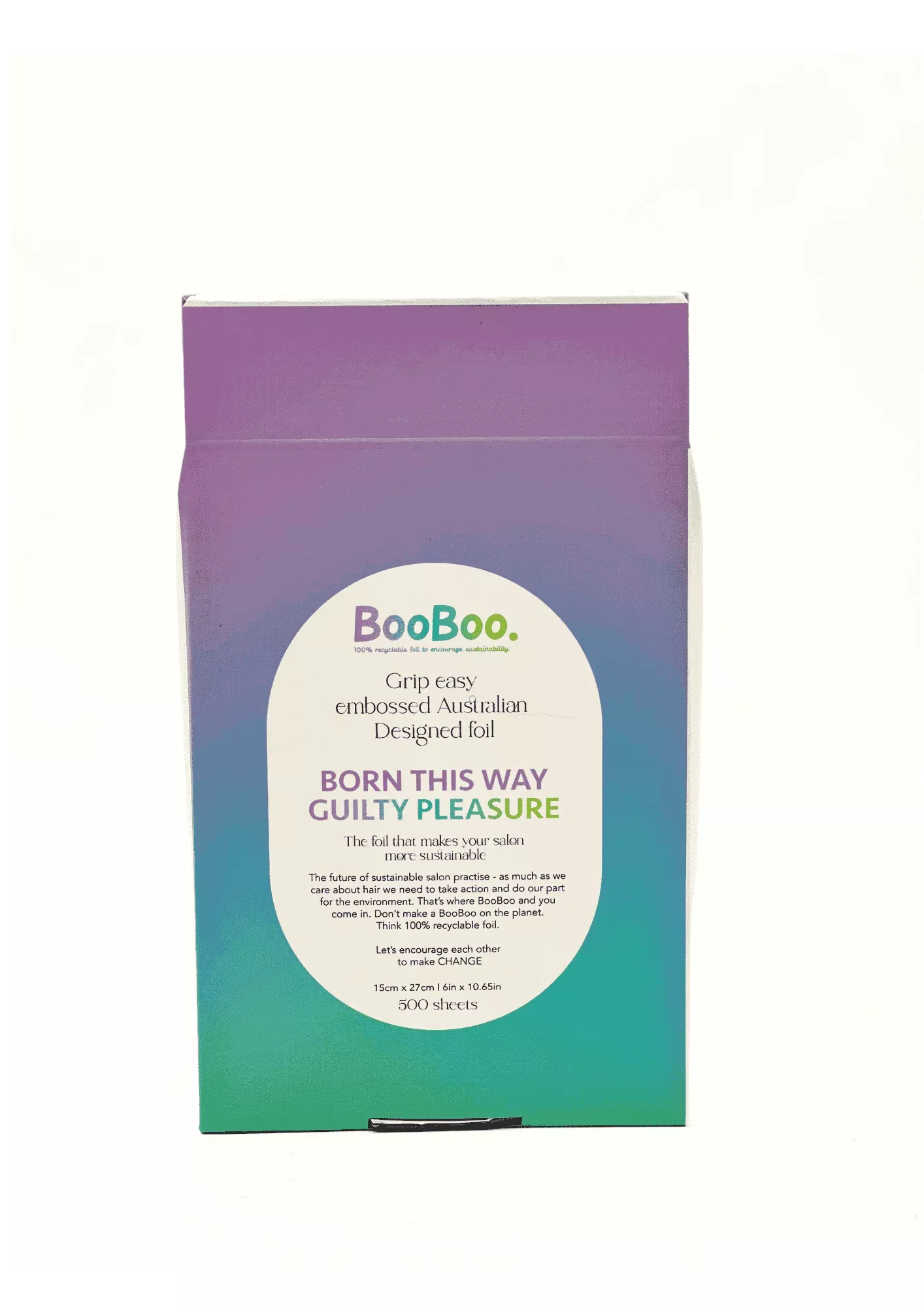 Boo Boo Guilty Pleasure Pre-Cut Embossed Foil- 15*27cm FLAT