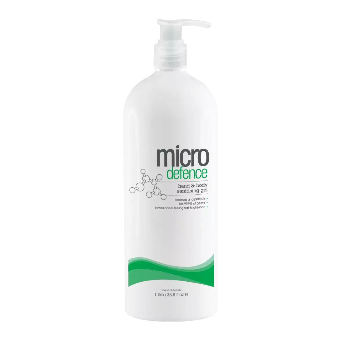 Caronlab Micro Defence Hand & Body Sanitising Gel 1lt