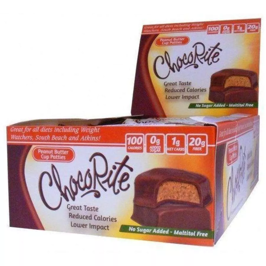ChocoRite Sugar-Free Peanut Butter Cup Patties - 16/Box