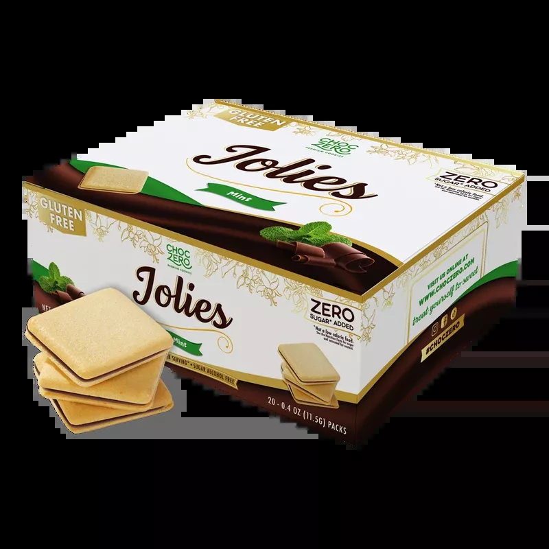 ChocZero Jolies Dark Chocolate Mint Cookies, 8 oz