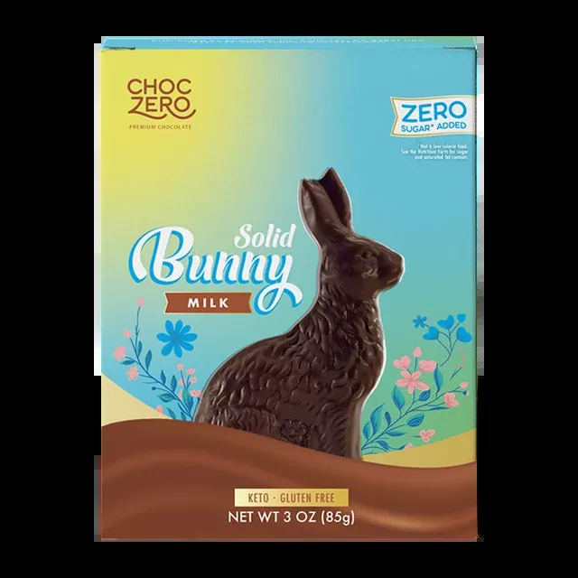 ChocZero Milk Chocolate Keto Easter Bunny, 3oz