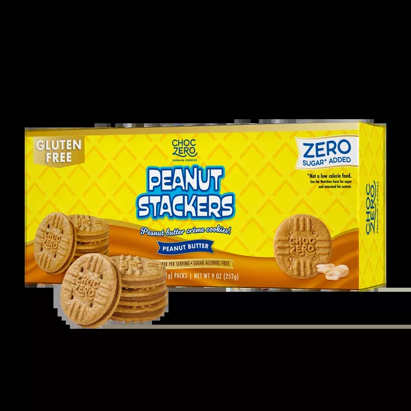 ChocZero Peanut Stackers Cookies, 9 oz