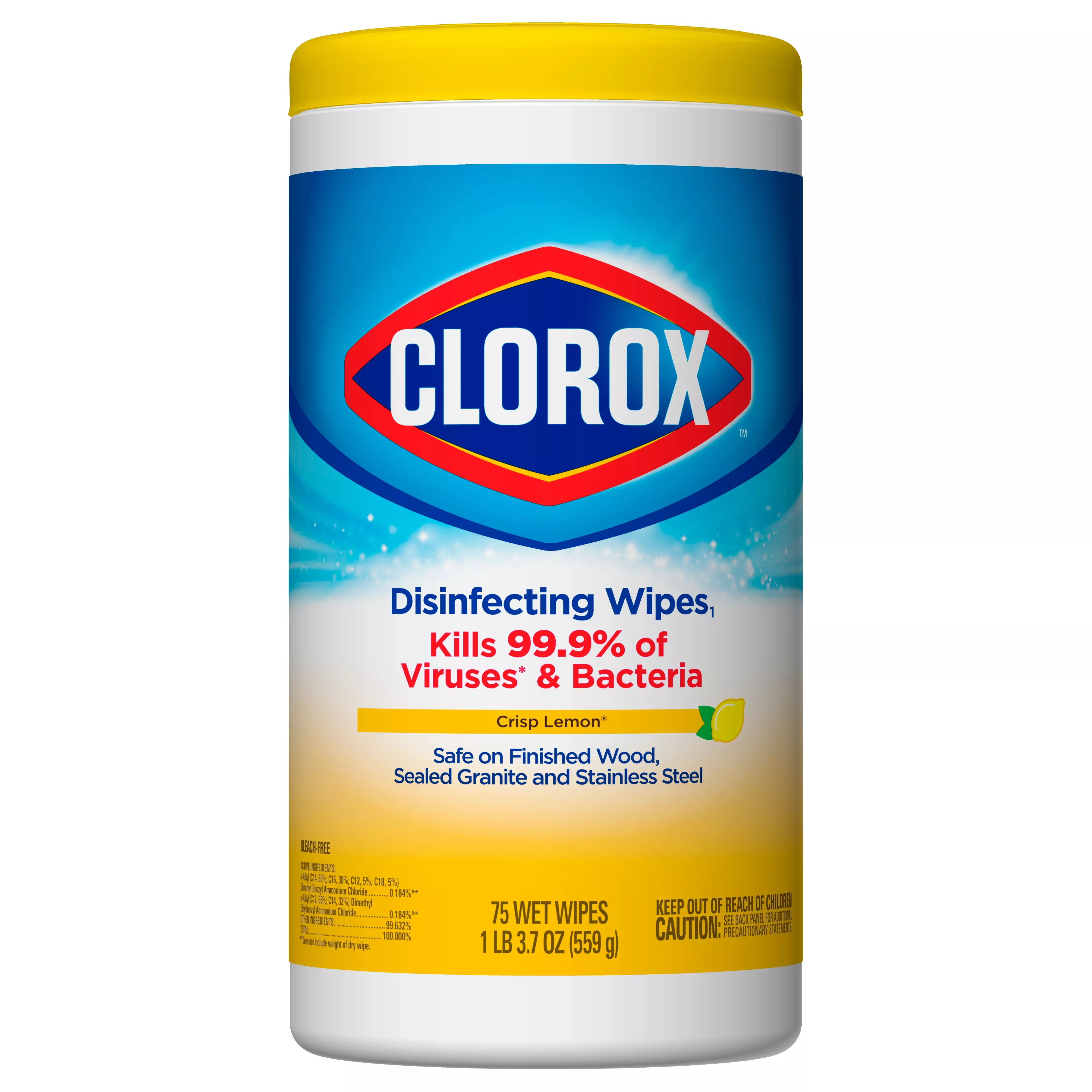 Clorox Disinfecting Cleaning WipesCrisp Lemon 75 Count