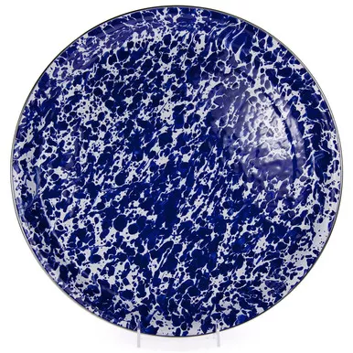 Cobalt Swirl Large Serving Tray by Golden Rabbit