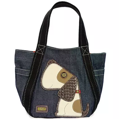 Denim Dog Carryall Zip Tote