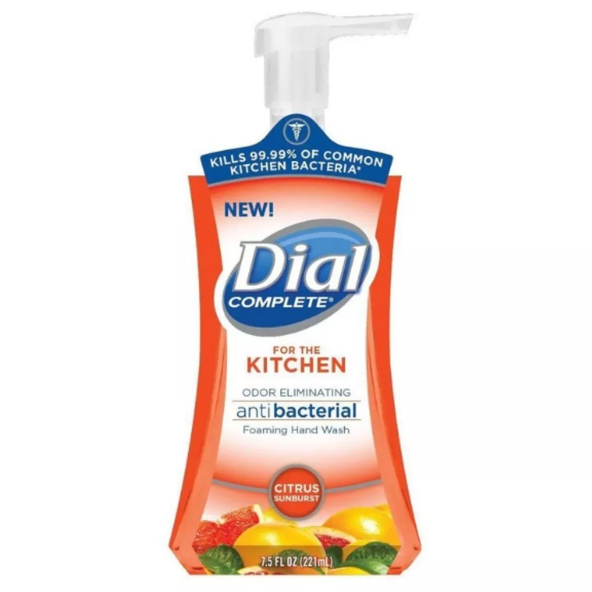 Dial Complete Foaming Antibacterial Citrus Sunburst Pump, 7.5 oz