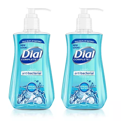 Dial Complete Liquid Antibacterial Hand Soap Spring Water 11 oz (2-PACK)