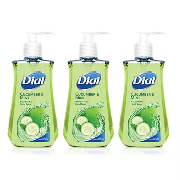 Dial Cucumber & Mint Hydrating Hand Soap 5.5 oz 162 ml "3-PACK"