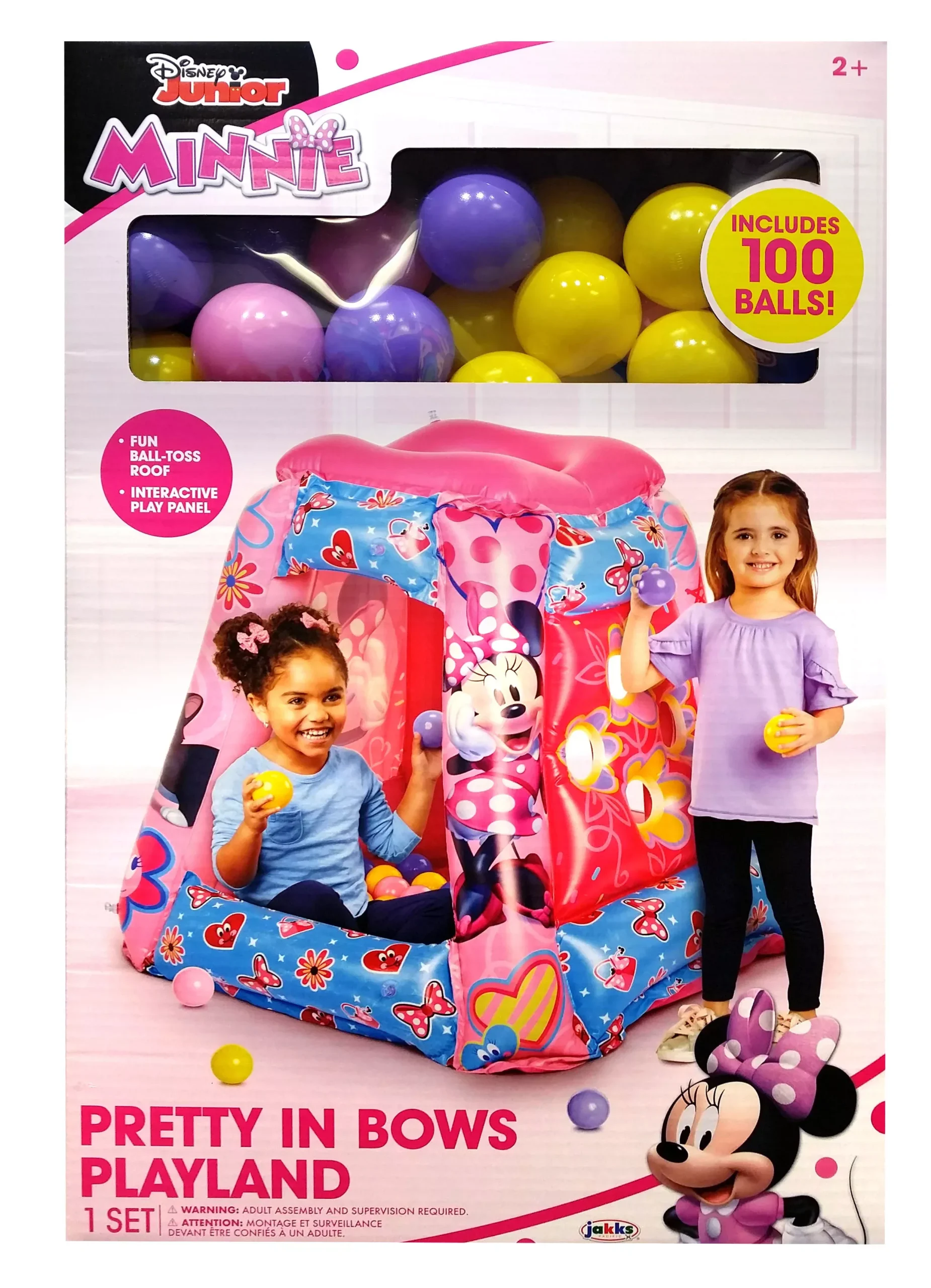 Disney Minnie Mouse Inflatable Playland, includes 100 Soft Flex Balls