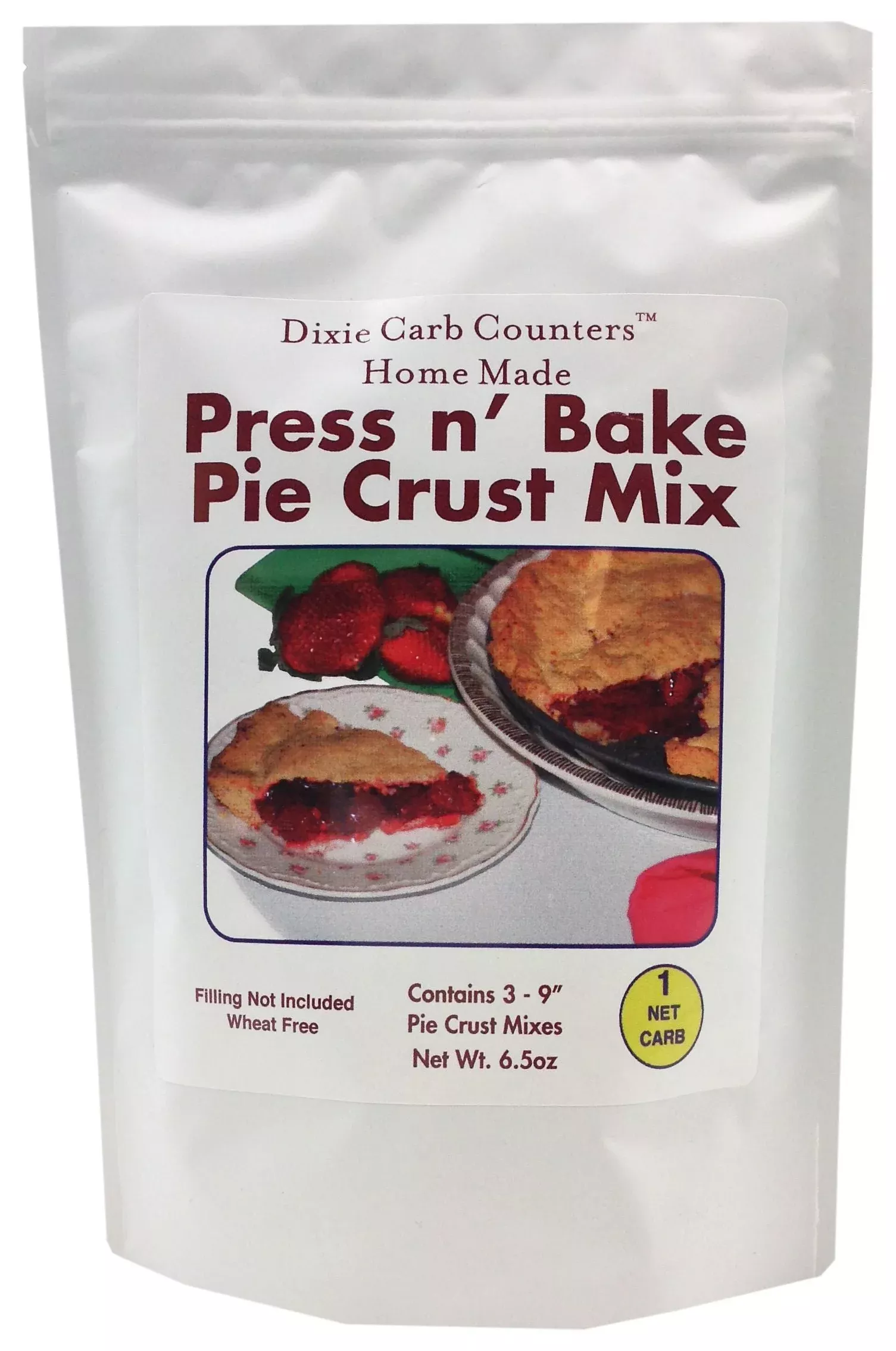 Dixie USA Carb Counters Press n' Bake Pie Crust Mix 6.5 oz.