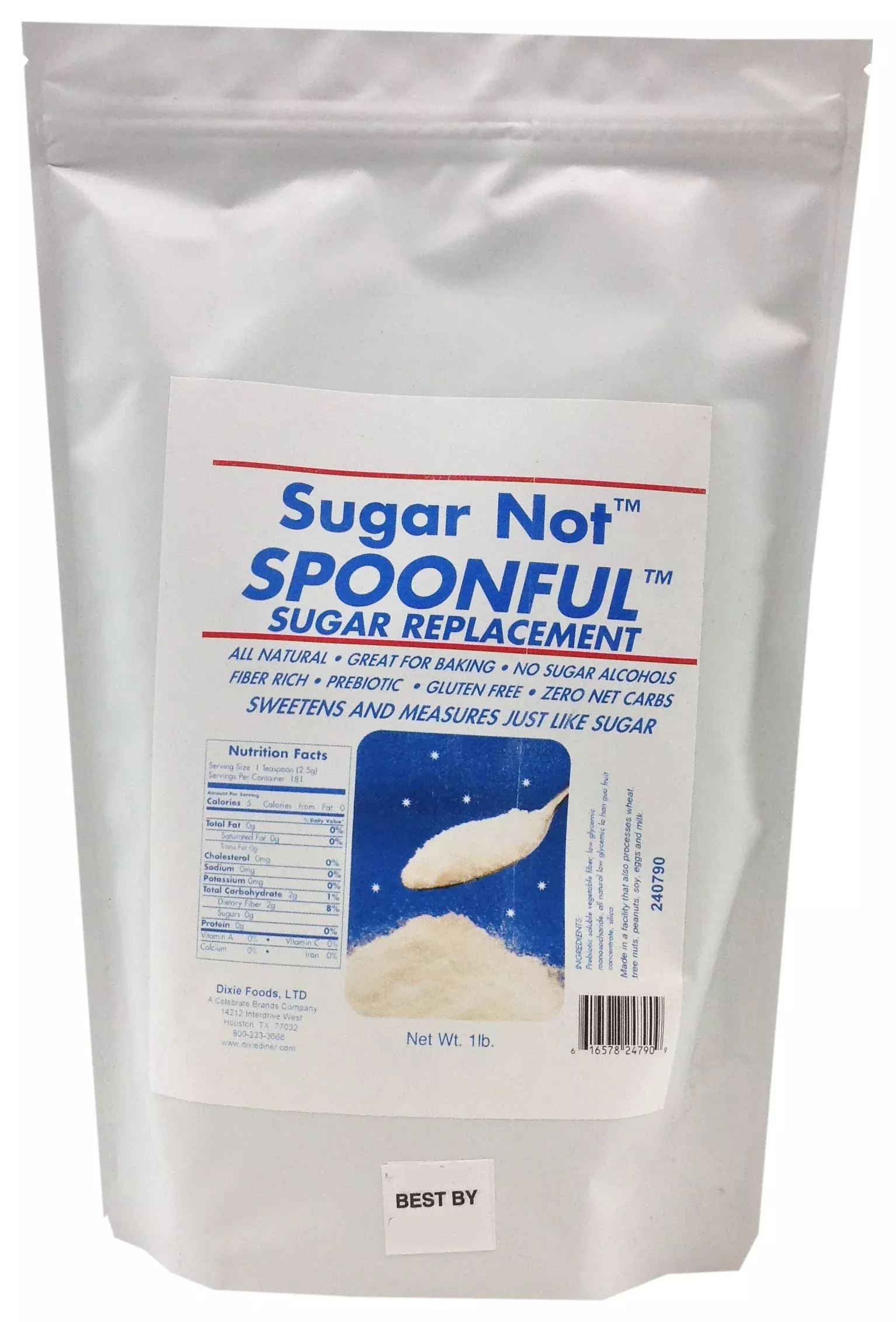 Dixie USA Sugar Not Spoonful Sugar Replacement 1 lb (CLEARANCE: Best by August 7, 2026)