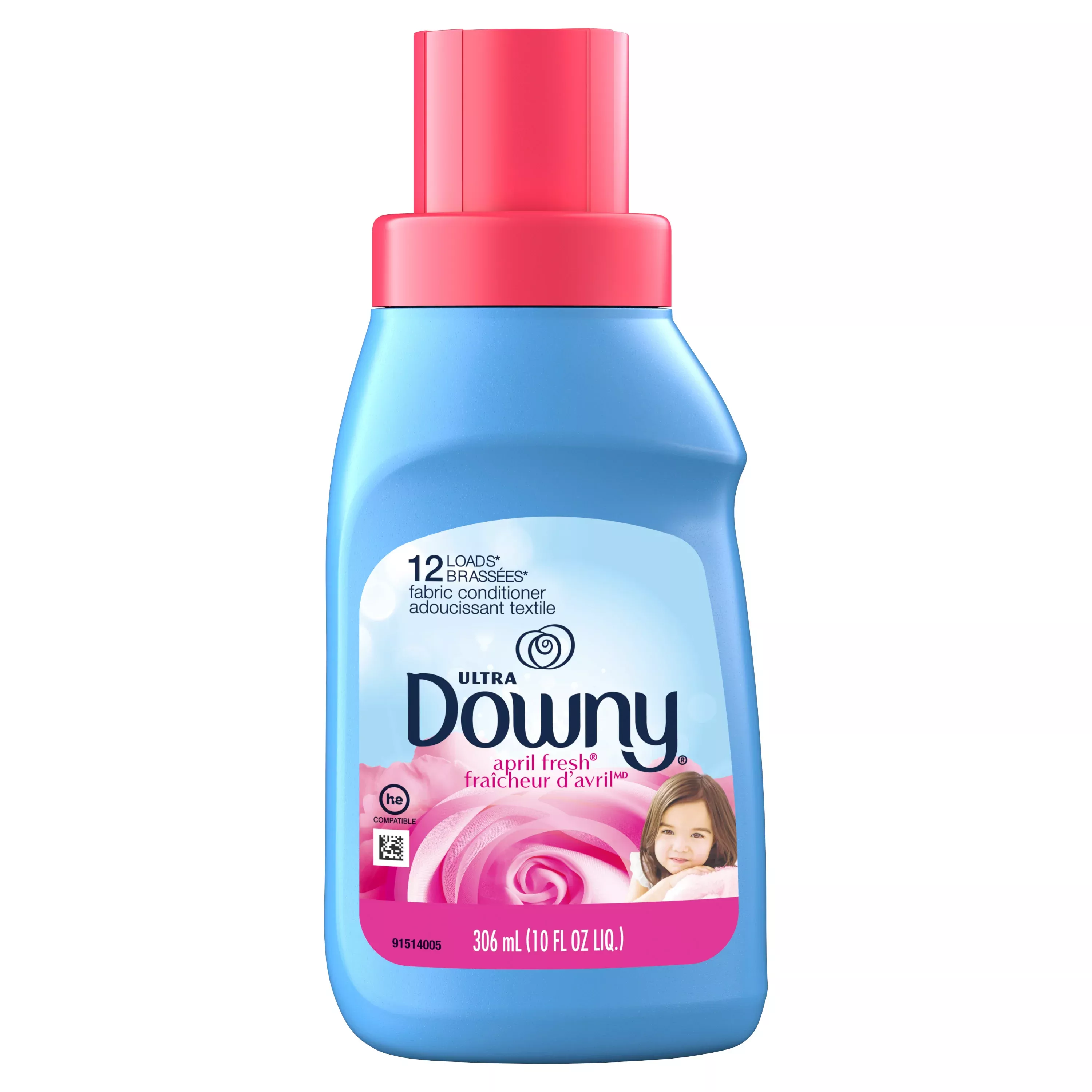 Downy April Fresh 12 Loads Liquid Fabric Softener, 10 fl oz (Pack of 4)