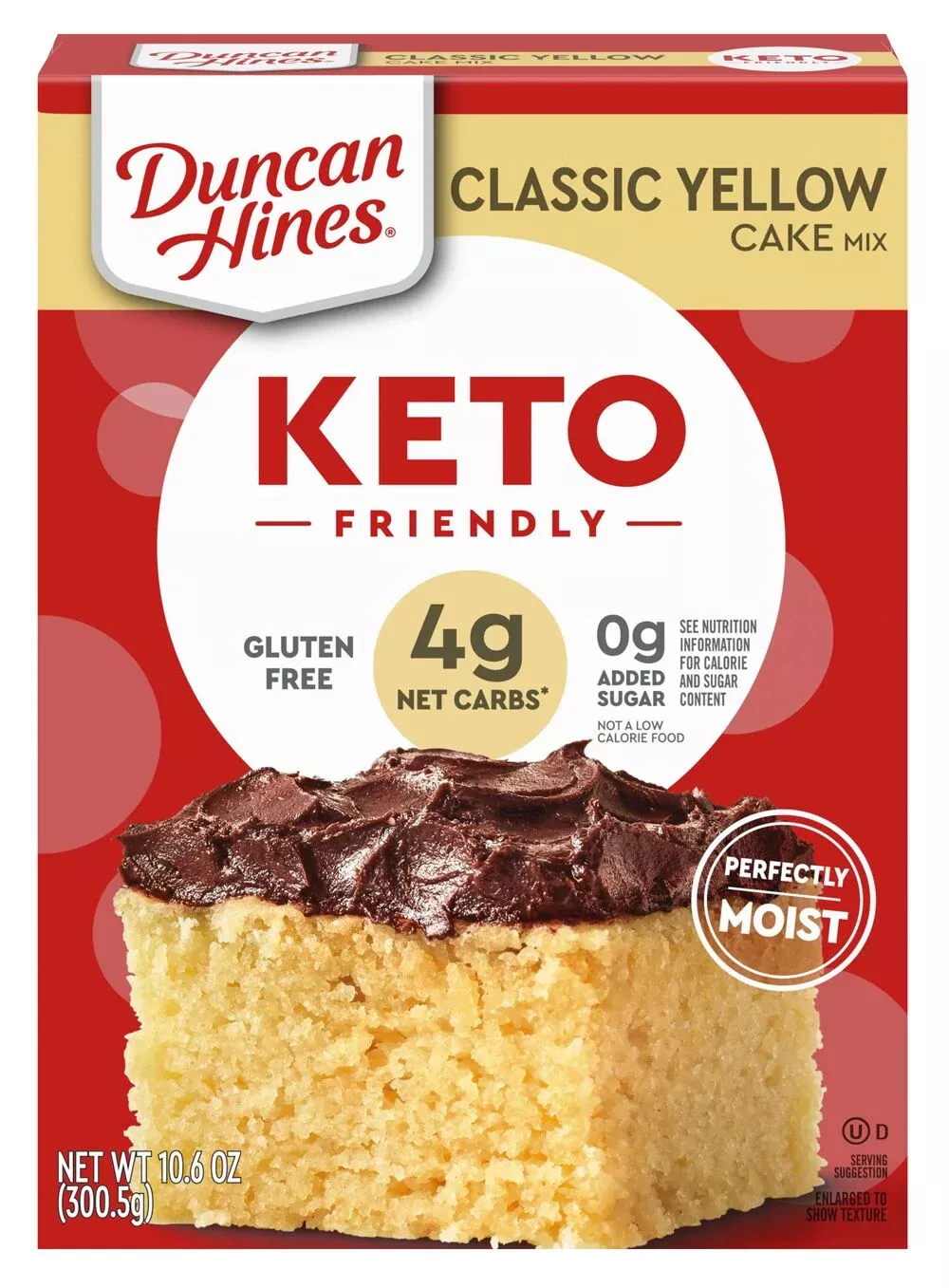 Duncan Hines Keto Friendly Cake Mix 10.6 oz, Classic Yellow