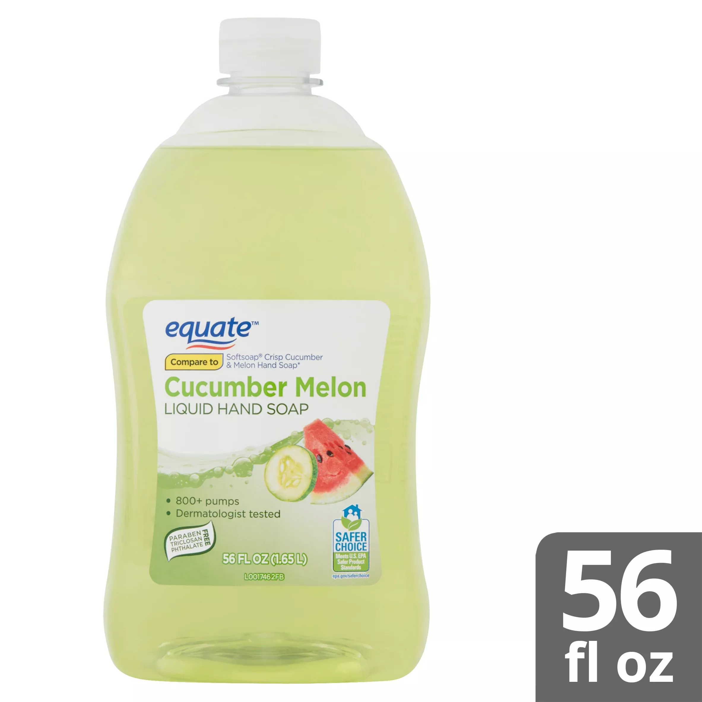 Equate Liquid Hand Soap, Cucumber Melon, 56 Oz