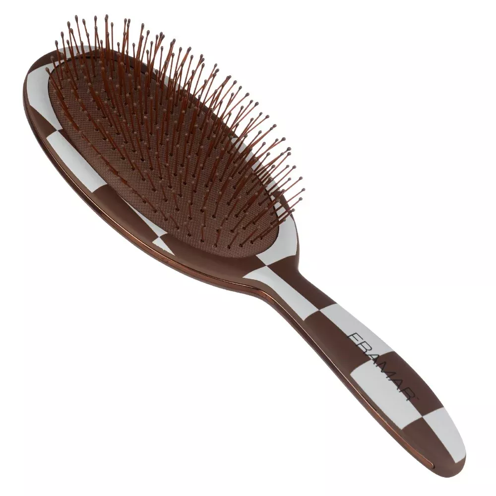 Framar Detangle Hair Brush Checked Out Brown
