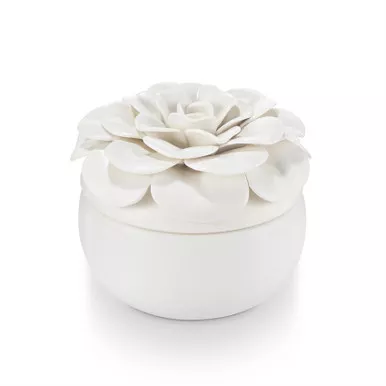 Gardenia Ceramic Flower Illume Candle