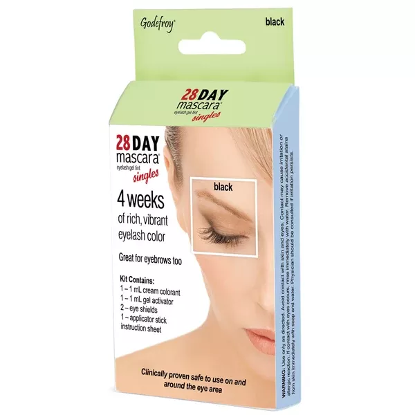 Godefroy 28 Day Mascara Permanent Eyelash Singles Application Tint Kit Black