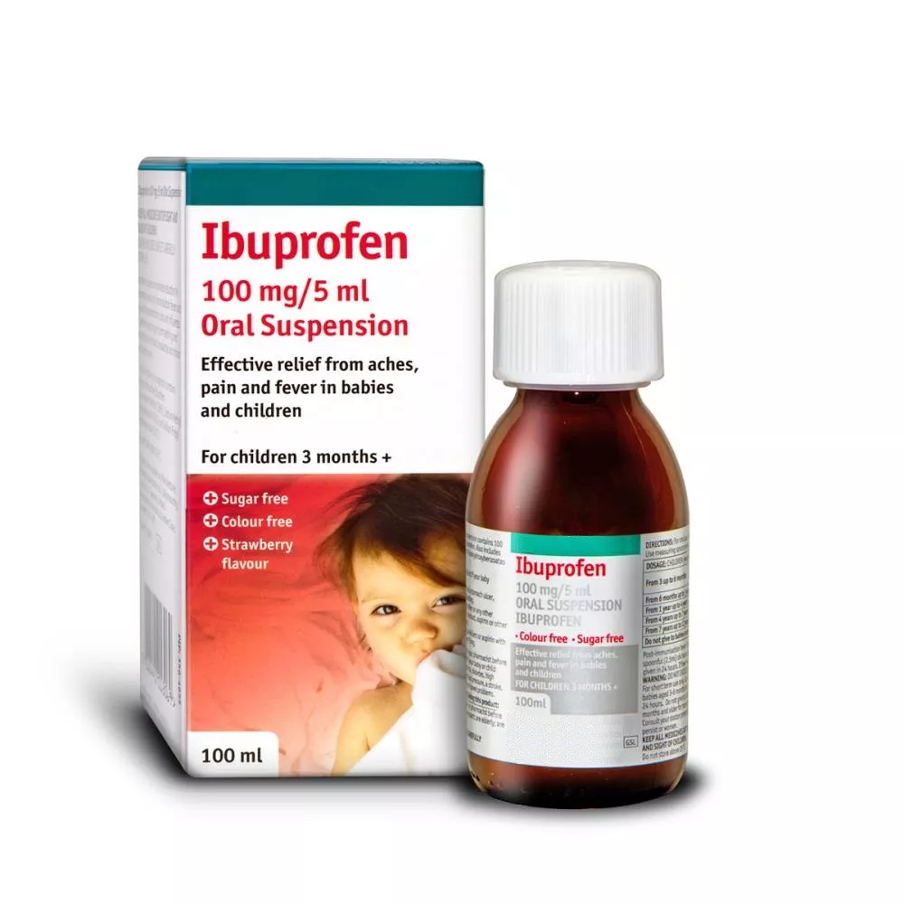 Ibuprofen Suspension 100mg/5ml 100ml