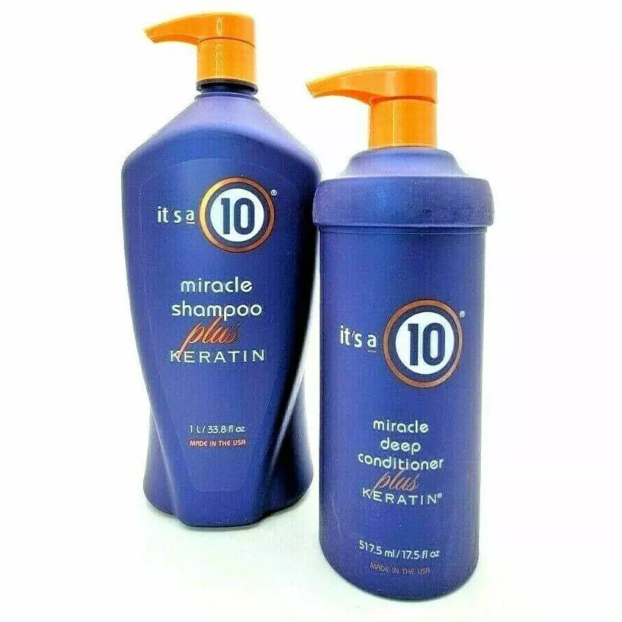 It's A 10- Miracle Shampoo Plus KeratinLiter & Deep Conditioner 17.5 Oz Duo