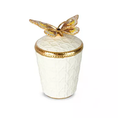 Jay Strongwater Bridget Butterfly Candle - Gold