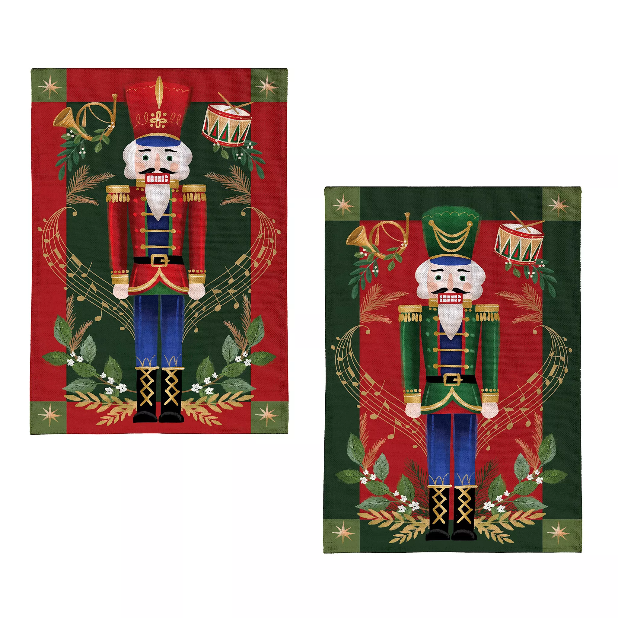 Joyful Traditions Double Sided Burlap Garden Flag
