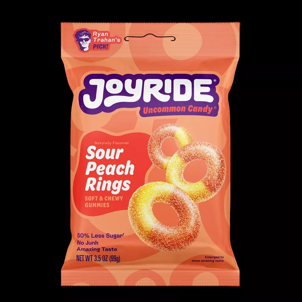 Joyride Sour Peach Rings, 3.5 oz