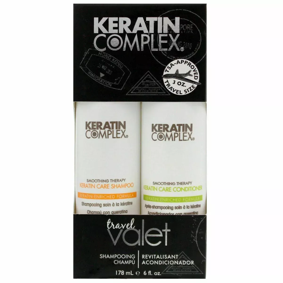 Keratin Complex Care Travel Valet Shampoo & Conditioner Set