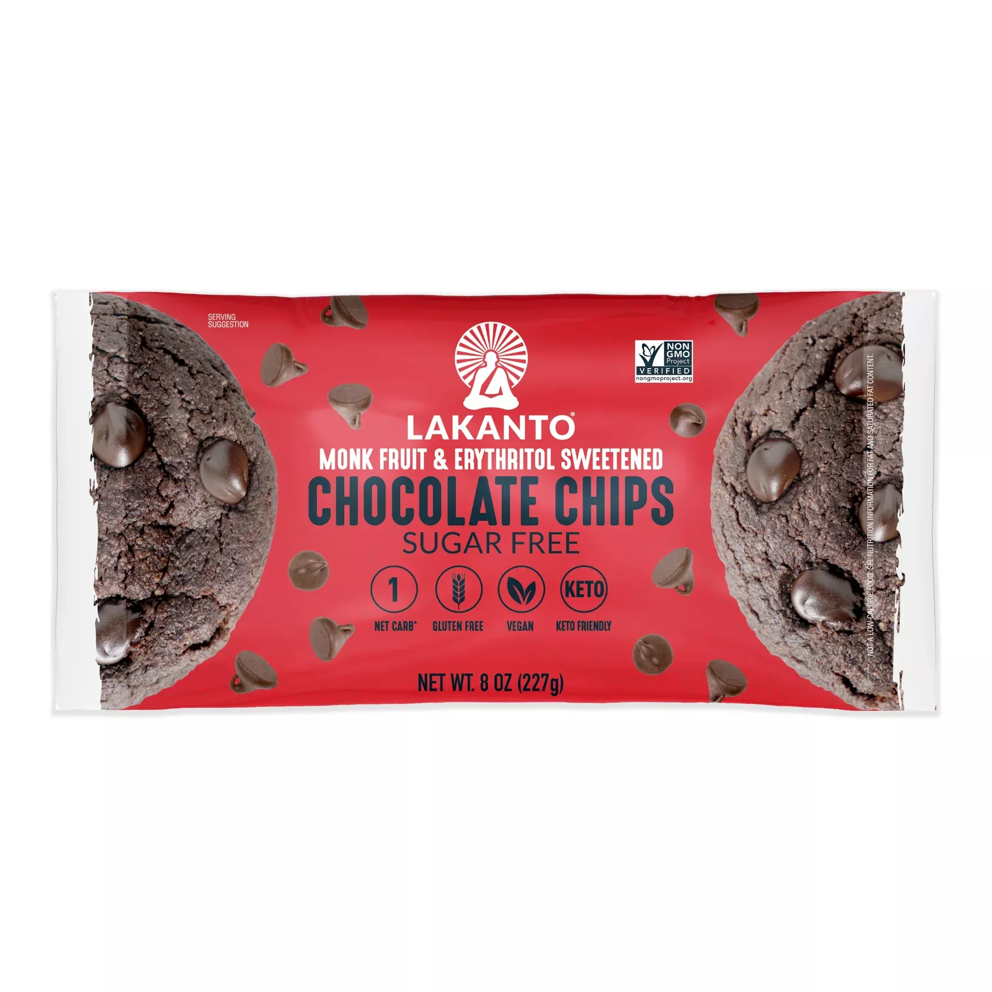 Lakanto Sugar Free Monkfruit Sweetened Chocolate Chips 8oz