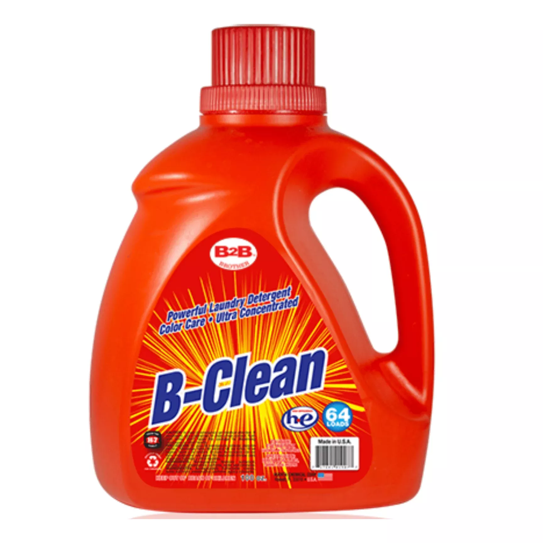 Laundry Detergent 100 ozB-Clean Powerful By B2B "64 Loads"
